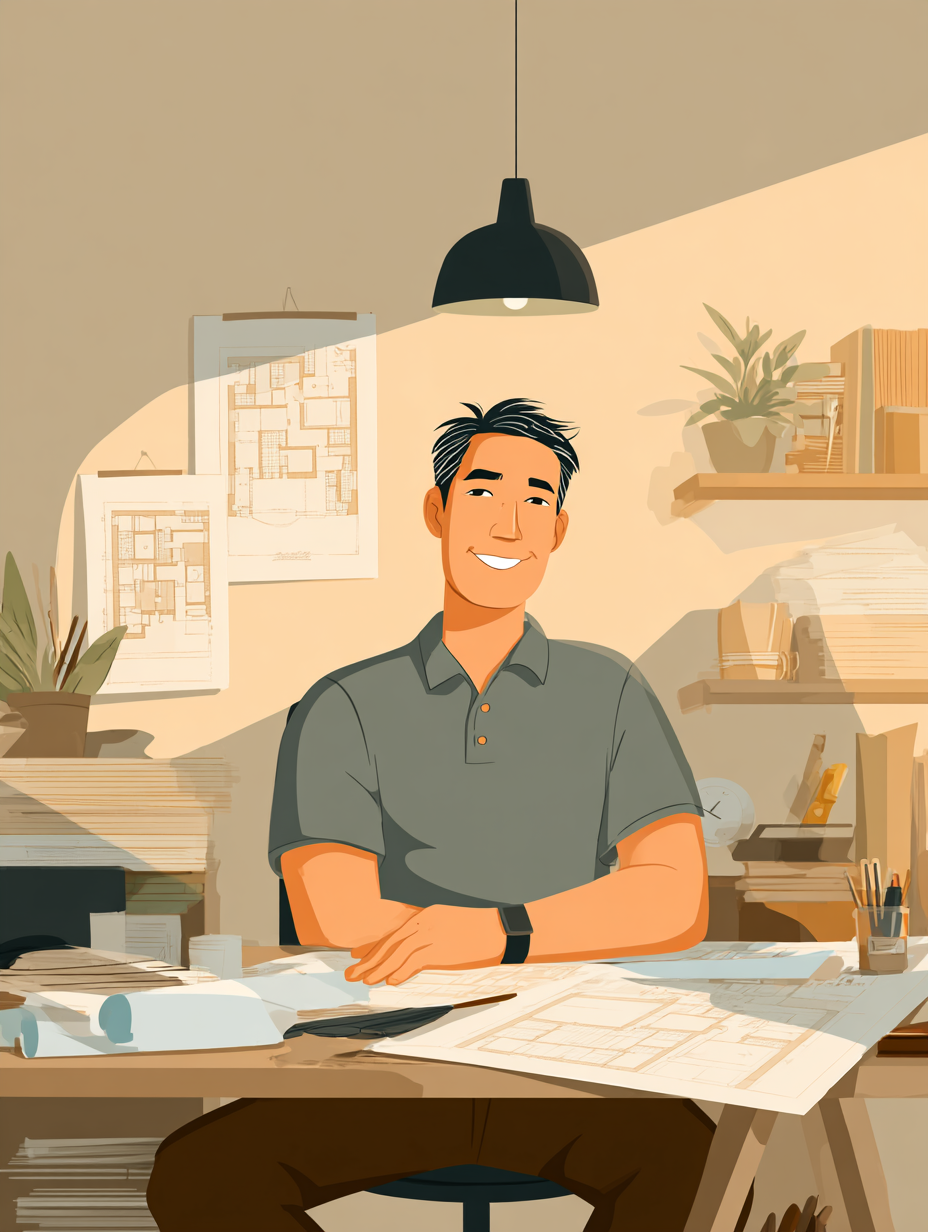 劉總監插畫形象照